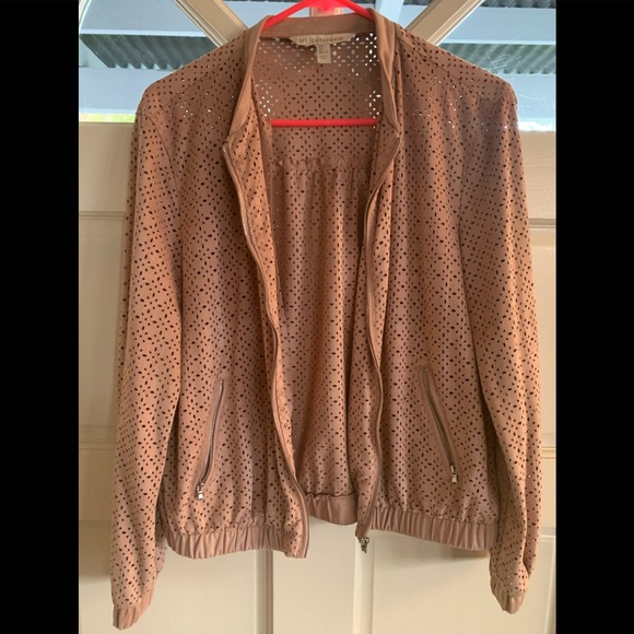 Cute microsuede pink jacket - large - Picture 1 of 6